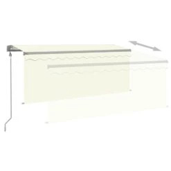 VIDAXL Auvent Automatique Store Capteur De Vent Led 3,5x2,5 M Crème 12 VIDAXL Auvent Automatique Store Capteur De Vent Led 3,5x2,5 M Crème -Jardinage Fournitures Soldes 645a95a129a584.37024306