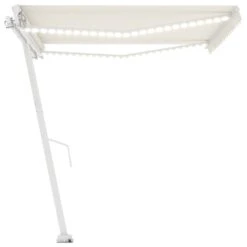VIDAXL Auvent Manuel Rétractable Avec Led 450x350 Cm Crème -Jardinage Fournitures Soldes 645a95a4c226d0.29317635