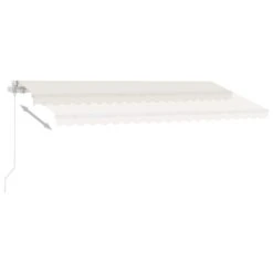 VIDAXL Auvent Manuel Rétractable Avec Led 450x350 Cm Crème -Jardinage Fournitures Soldes 645a95a4c58aa7.15684703