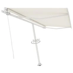 VIDAXL Auvent Manuel Rétractable Sur Pied 450x350 Cm Crème 12 VIDAXL Auvent Manuel Rétractable Sur Pied 450x350 Cm Crème -Jardinage Fournitures Soldes 645a95ad51e300.37300227