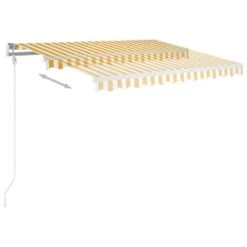 VIDAXL Auvent Rétractable Automatique 350x250 Cm Jaune Et Blanc 12 VIDAXL Auvent Rétractable Automatique 350x250 Cm Jaune Et Blanc -Jardinage Fournitures Soldes 645a95bce17fb3.94952831