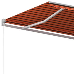 VIDAXL Auvent Manuel Rétractable 450x350 Cm Orange Et Marron -Jardinage Fournitures Soldes 645a95c1e7c5a5.03594648