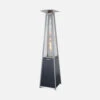 Chauffage D'extérieur - Sweden - Parasol Chauffant Gaz Pyramide. Design. Véritable Flamme. Roulettes Incluses