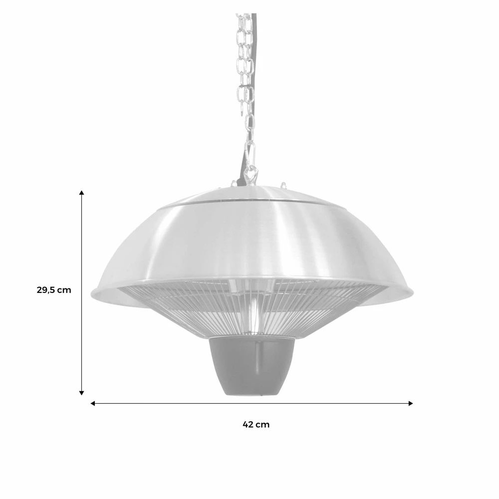 Parasol Chauffant électrique Suspendu 1500w – Oslo – Chauffage D’extérieur Type Halogène. Kit De Suspension Inclus (chaîne Et 7 Parasol Chauffant électrique Suspendu 1500w – Oslo – Chauffage D’extérieur Type Halogène. Kit De Suspension Inclus (chaîne Et – Image 5