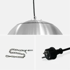 Parasol Chauffant électrique Suspendu 1500w – Oslo – Chauffage D’extérieur Type Halogène. Kit De Suspension Inclus (chaîne Et 10 Parasol Chauffant électrique Suspendu 1500w – Oslo – Chauffage D’extérieur Type Halogène. Kit De Suspension Inclus (chaîne Et -Jardinage Fournitures Soldes 645b908fa31393.80972350