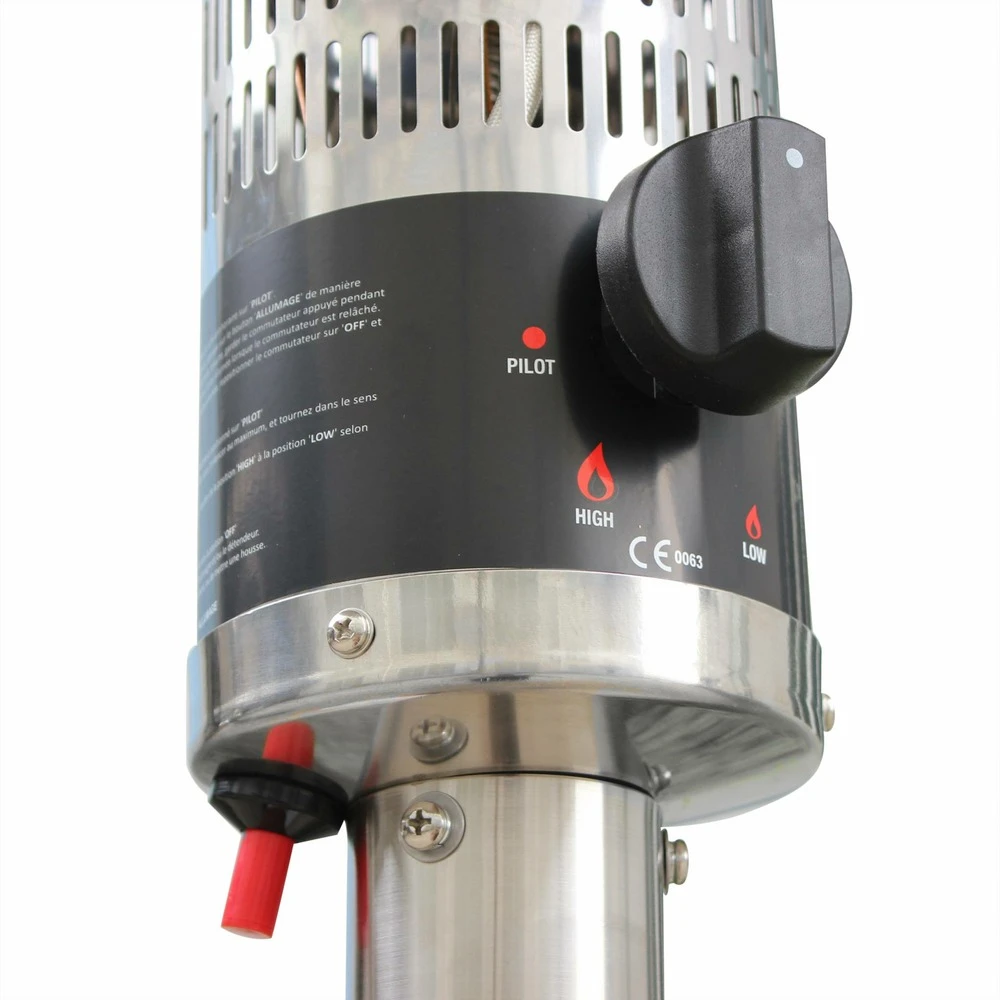 Chauffage D'extérieur Gaz 12.5kw - Finland - Parasol Chauffant En Acier Inoxydable. Réglable. Porte En Façade Et Roulettes 6 Chauffage D'extérieur Gaz 12.5kw - Finland - Parasol Chauffant En Acier Inoxydable. Réglable. Porte En Façade Et Roulettes – Image 4