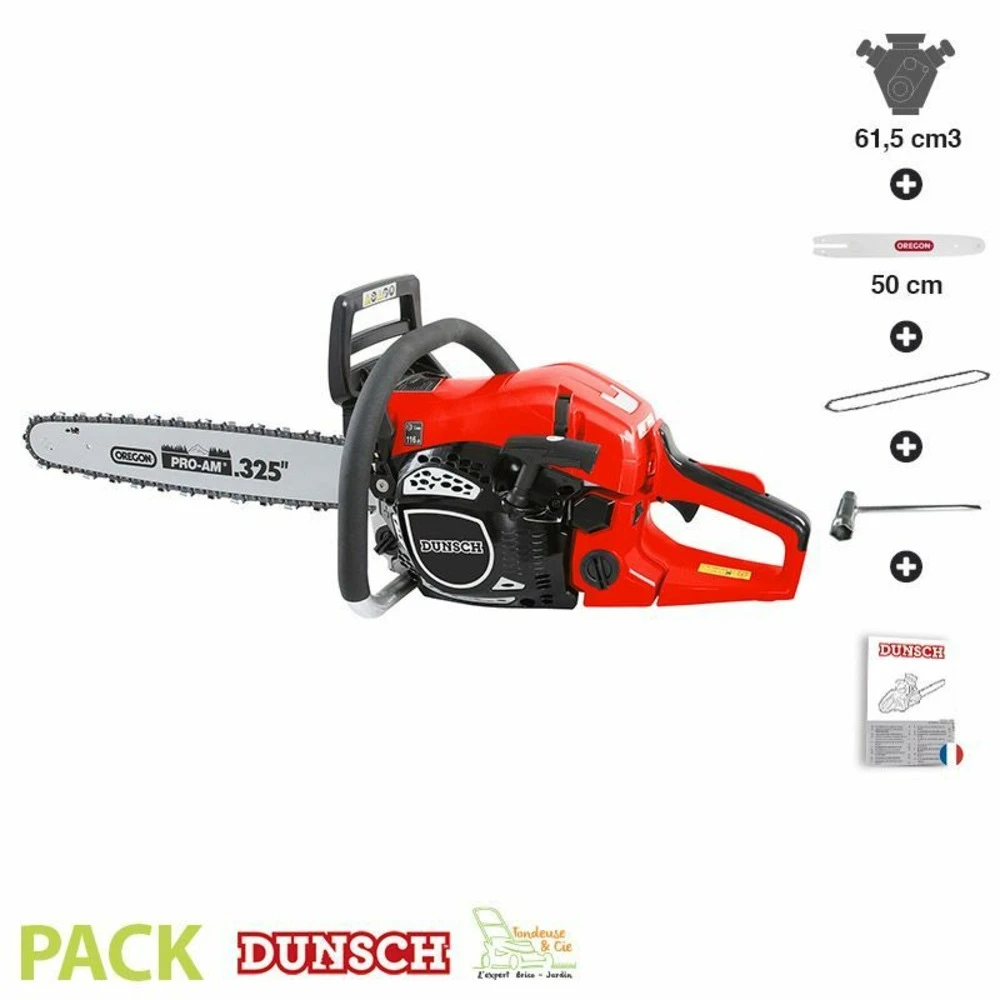 Tronçonneuse Thermique Professionnelle 62cc 3,2cv Guide Oregon 50 Cm Anti Vibration Dunsch Du32615-50c 3 Tronçonneuse Thermique Professionnelle 62cc 3,2cv Guide Oregon 50 Cm Anti Vibration Dunsch Du32615-50c