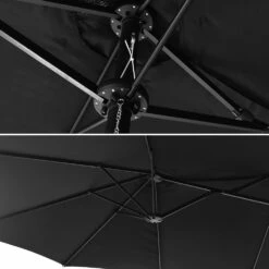 Parasol Double 2,7x4,6m Linai Noir -Jardinage Fournitures Soldes 645b9446789aa8.80826408