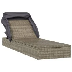 VIDAXL Transat Avec Toit Pliable Gris 213x63x97 Cm Résine Tressée -Jardinage Fournitures Soldes 645eceed3e9c39.29667498