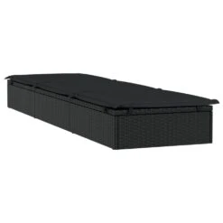VIDAXL Transats 2 Pcs Avec Table Noir Résine Tressée -Jardinage Fournitures Soldes 645ecf024ec3e4.91945282