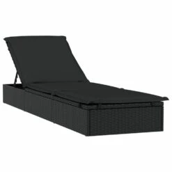 VIDAXL Transats 2 Pcs Avec Table Noir Résine Tressée -Jardinage Fournitures Soldes 645ecf025e3665.19625744