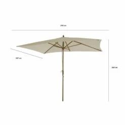 Parasol Droit Hoani En Bambou Contreplaqué Et Tissu Beige Clair -Jardinage Fournitures Soldes 646229b3ee0e07.62849901