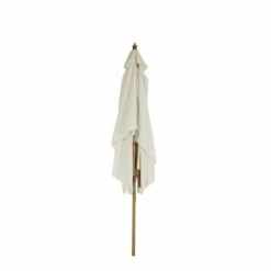 Parasol Droit Hoani En Bambou Contreplaqué Et Tissu Beige Clair -Jardinage Fournitures Soldes 646229b3f1c721.14122996