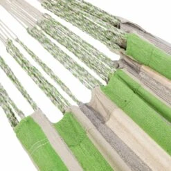 Toile De Hamac Rayée - Citron Vert / Gris Clair / écru. 1 Personne. 100% Polycoton. 220x140cm 10 Toile De Hamac Rayée - Citron Vert / Gris Clair / écru. 1 Personne. 100% Polycoton. 220x140cm -Jardinage Fournitures Soldes 64627e297e64e4.59333441