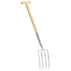 VIDAXL Fourche à Creuser De Jardin Poignée En T Inox Et Bois De Frêne -Jardinage Fournitures Soldes 6464c6306fd229.03955328