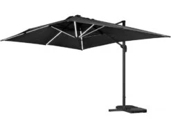 Parasol Jardin Déporté Led Alu "sun 3 Luxe" - Carré - 3 X 3 M - Coloris Noir - Dalles Lestées Incluses 8 Parasol Jardin Déporté Led Alu "sun 3 Luxe" - Carré - 3 X 3 M - Coloris Noir - Dalles Lestées Incluses -Jardinage Fournitures Soldes 64651f9cd1f088.27337327