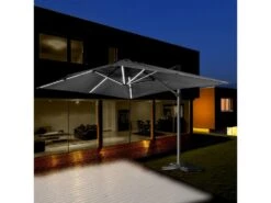 Parasol Jardin Déporté Led Alu "sun 3 Luxe" - Carré - 3 X 3 M - Coloris Noir - Dalles Lestées Incluses 7 Parasol Jardin Déporté Led Alu "sun 3 Luxe" - Carré - 3 X 3 M - Coloris Noir - Dalles Lestées Incluses -Jardinage Fournitures Soldes 64651f9ce291c1.28130010