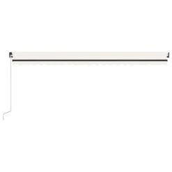 VIDAXL Auvent Manuel Rétractable 500x300 Cm Crème -Jardinage Fournitures Soldes 6467160f51b788.49272338