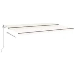 VIDAXL Auvent Manuel Rétractable 500x300 Cm Crème -Jardinage Fournitures Soldes 6467160f601587.75367664