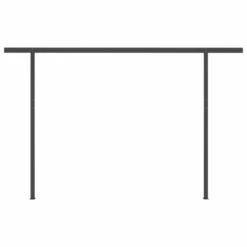 VIDAXL Auvent Automatique Rétractable Poteaux 4x3,5 M Orange Marron -Jardinage Fournitures Soldes 64671619d0c750.87661256