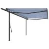 VIDAXL Auvent Manuel Rétractable Avec Poteaux 5x3 M Bleu Et Blanc 1 VIDAXL Auvent Manuel Rétractable Avec Poteaux 5x3 M Bleu Et Blanc -Jardinage Fournitures Soldes 6467161cc91cd0.11356815