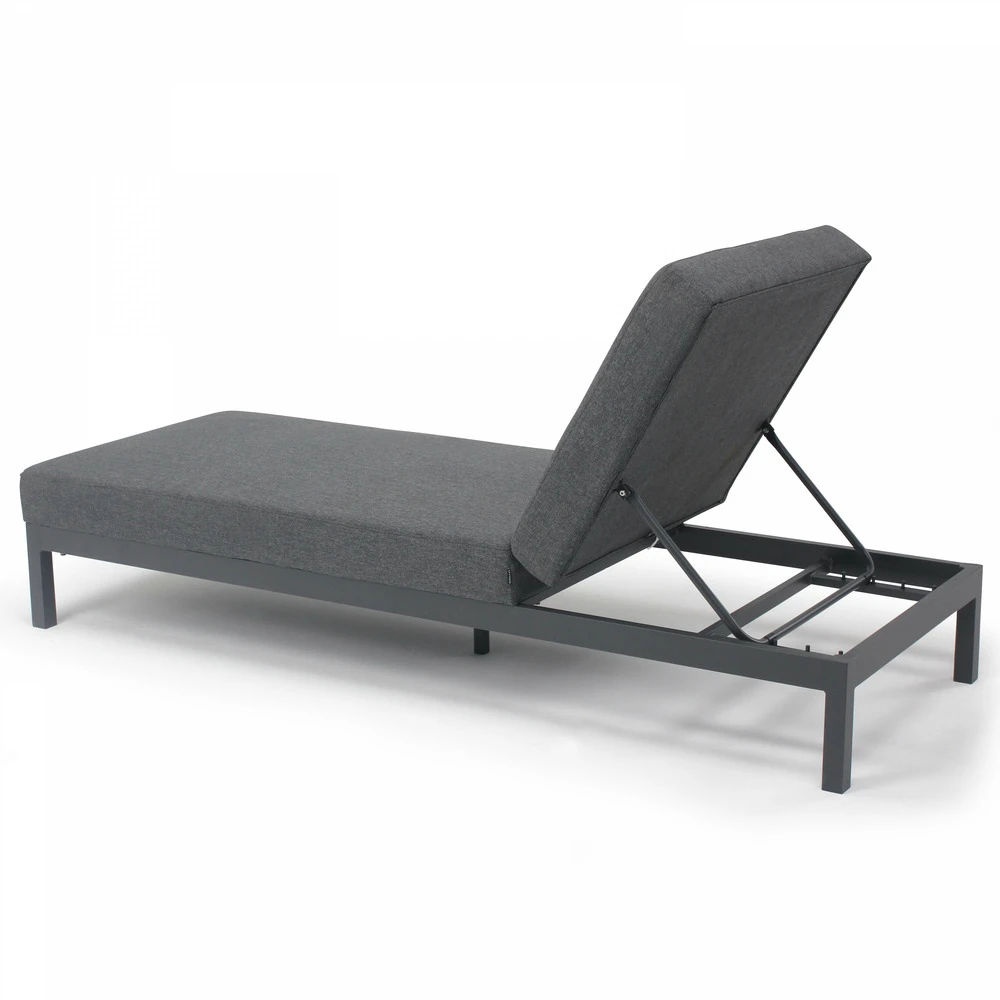 Lot De 2 Bains De Soleil En Aluminium Gris 7 Lot De 2 Bains De Soleil En Aluminium Gris – Image 5