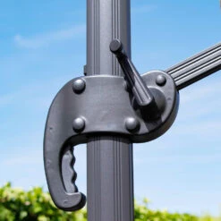 Parasol Déporté 3x4m Et 4 Dalles Lestées Aluminium Blanc -Jardinage Fournitures Soldes 646e58d3ba2bb7.62148266