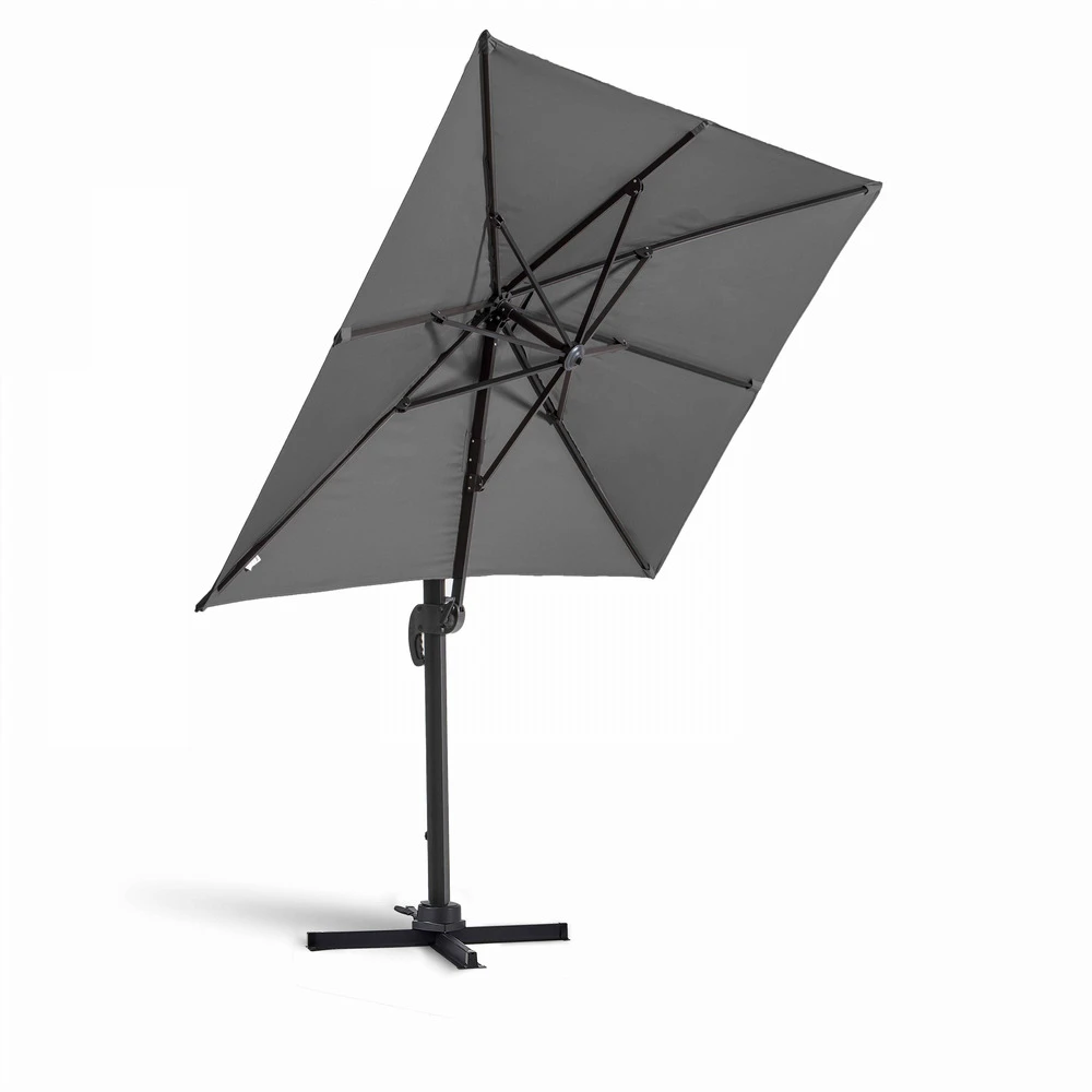 Parasol Déporté 2x3m En Aluminium Gris Anthracite 4 Parasol Déporté 2x3m En Aluminium Gris Anthracite – Image 2