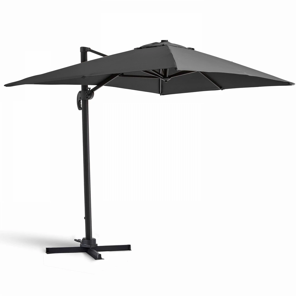 Parasol Déporté 2x3m En Aluminium Gris Anthracite 3 Parasol Déporté 2x3m En Aluminium Gris Anthracite