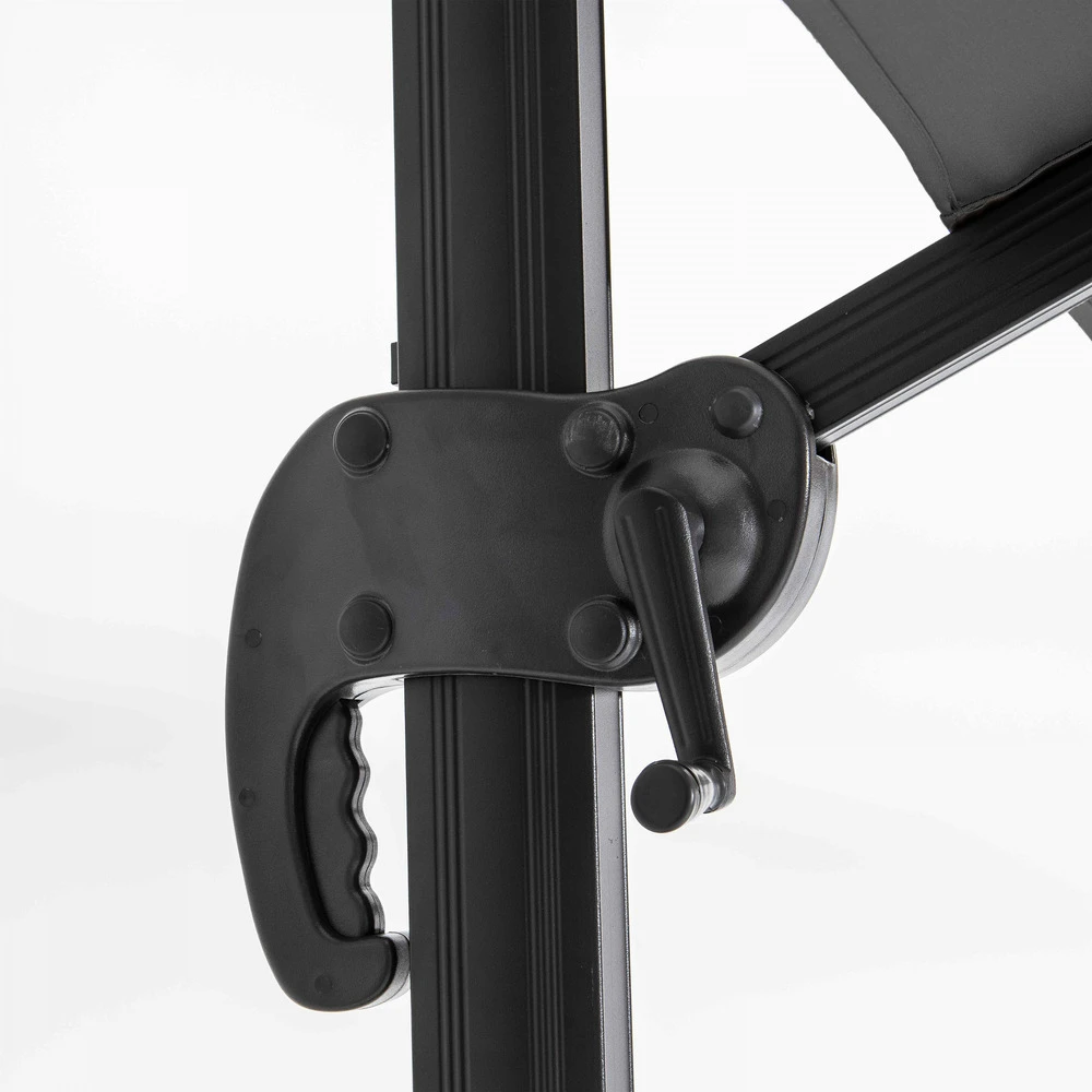 Parasol Déporté 2x3m En Aluminium Gris Anthracite 8 Parasol Déporté 2x3m En Aluminium Gris Anthracite – Image 6