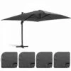 Parasol Déporté 3x4m Et 4 Dalles à Remplir Aluminium Gris 2 Parasol Déporté 3x4m Et 4 Dalles à Remplir Aluminium Gris -Jardinage Fournitures Soldes 646e58f8cbb469.74970870