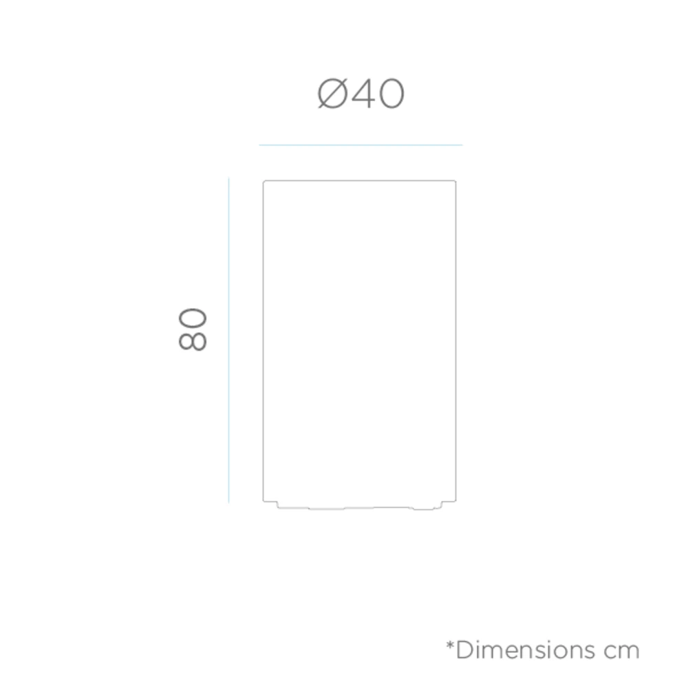 Pot De Fleurs Hortensia 40 High ø40x80cm - Anthracite 5 Pot De Fleurs Hortensia 40 High ø40x80cm - Anthracite – Image 3