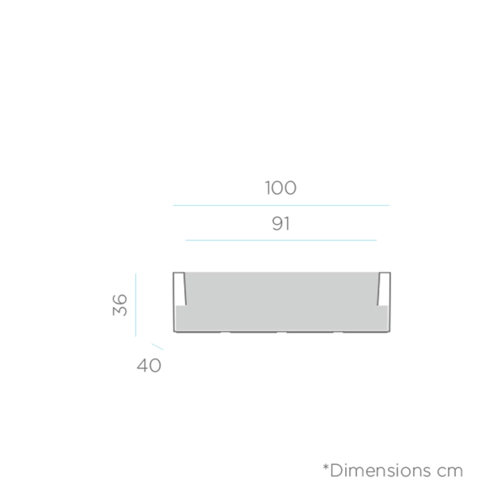 Jardinière Jara 100x40x36cm - Bronze 5 Jardinière Jara 100x40x36cm - Bronze – Image 3