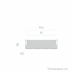 Jardinière Jara 100x40x36cm - Couleur Terracota -Jardinage Fournitures Soldes 6470a3944c50c8.34882475
