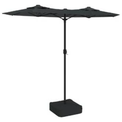 VIDAXL Parasol à Double Tête Avec Led Anthracite 316x240 Cm