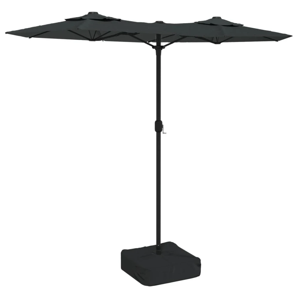 VIDAXL Parasol à Double Tête Avec Led Anthracite 316x240 Cm 3 VIDAXL Parasol à Double Tête Avec Led Anthracite 316x240 Cm