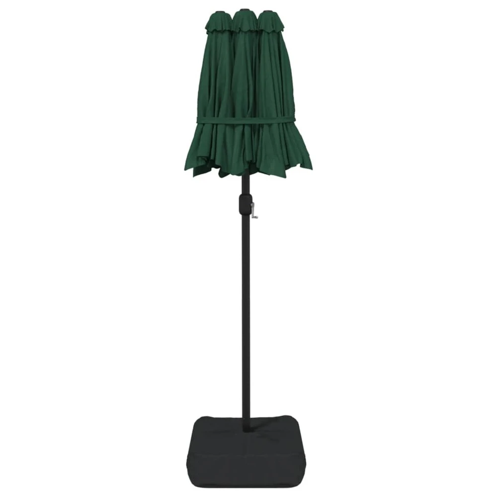 VIDAXL Parasol à Double Tête Avec Led Vert 316x240 Cm 9 VIDAXL Parasol à Double Tête Avec Led Vert 316x240 Cm – Image 7