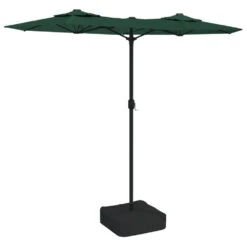 VIDAXL Parasol à Double Tête Avec Led Vert 316x240 Cm