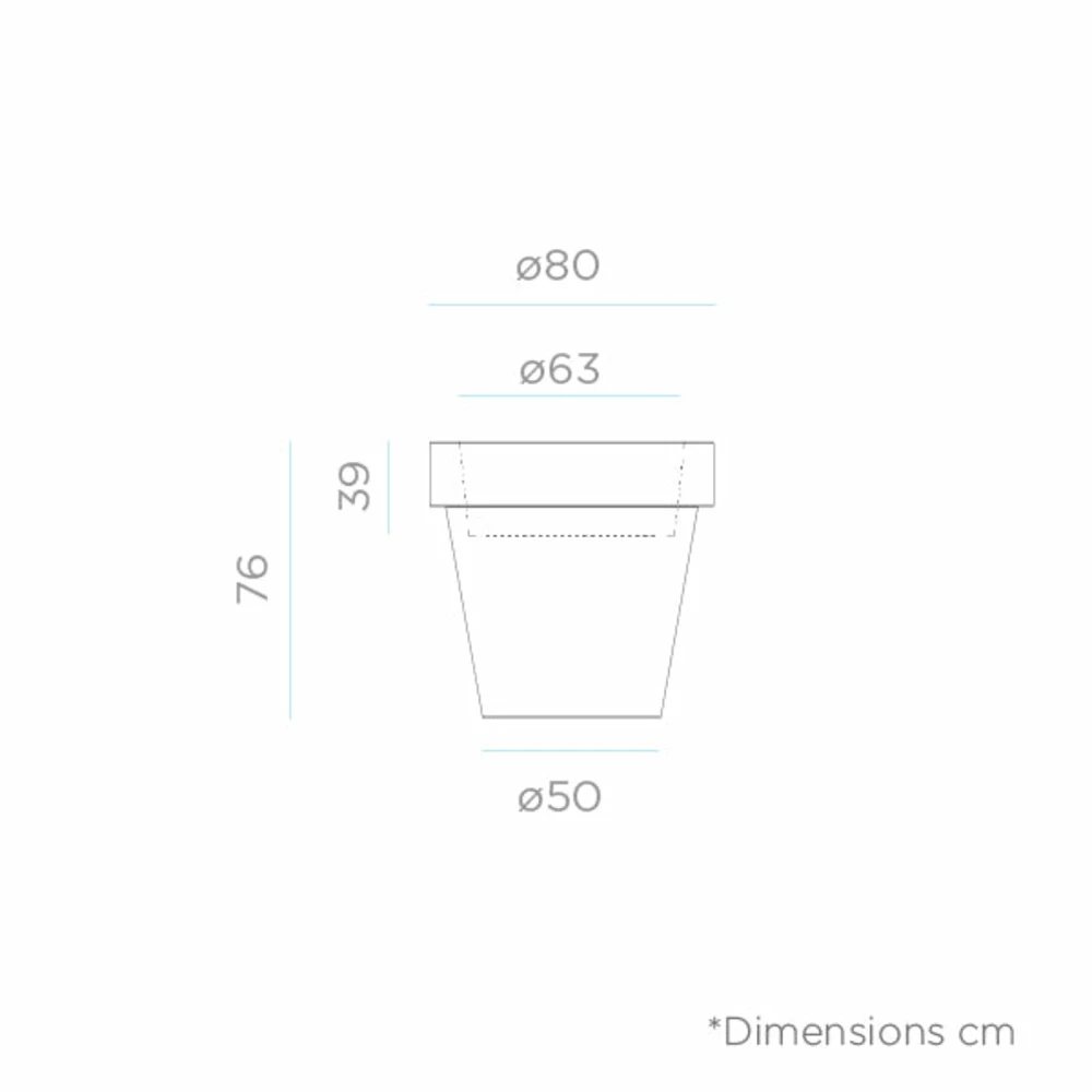 Pot De Fleurs Magnolia 80 ø80x76cm - Anthracite 4 Pot De Fleurs Magnolia 80 ø80x76cm - Anthracite – Image 2