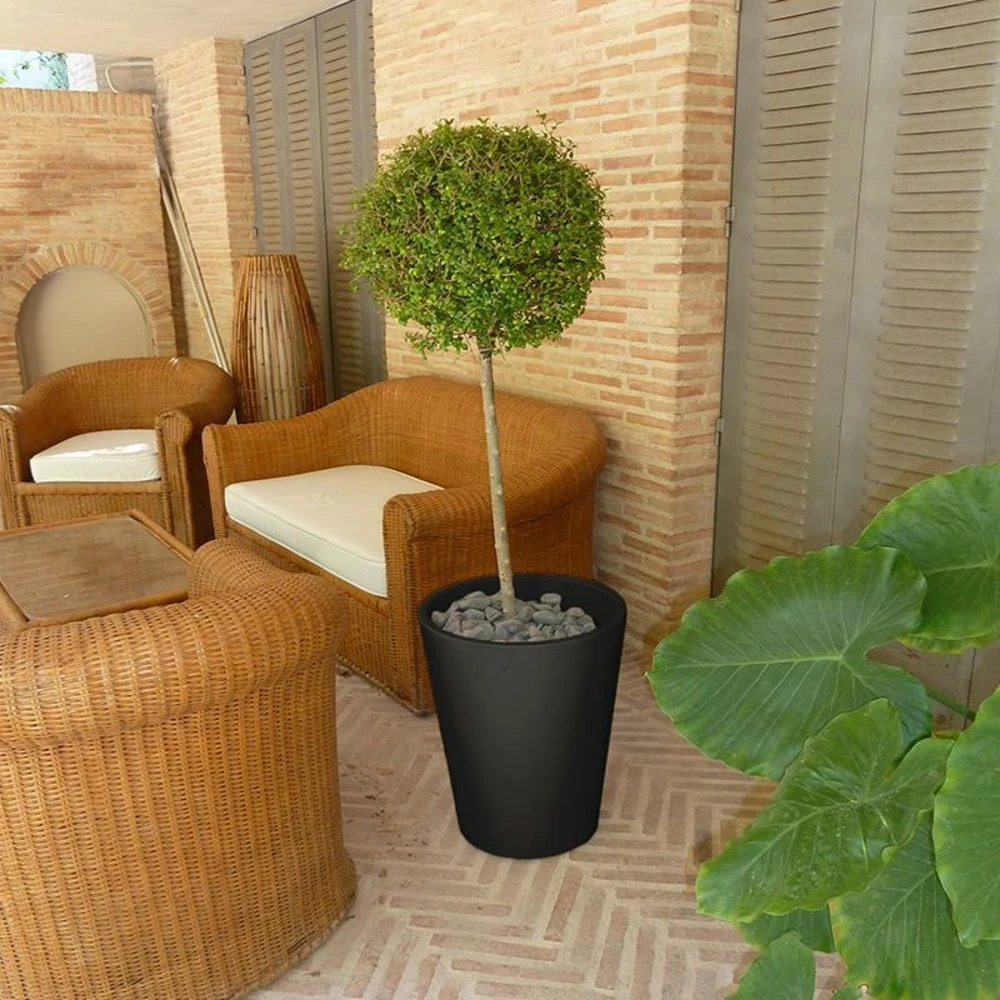 Pot De Fleurs Gerbera ø50x59,5cm - Noir 4 Pot De Fleurs Gerbera ø50x59,5cm - Noir – Image 2