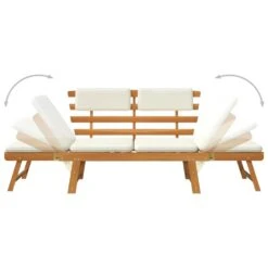 VIDAXL Banc De Jardin Avec Coussins 2-en-1 -Jardinage Fournitures Soldes 6478dca3928c53.30096993