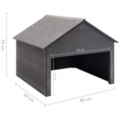 VIDAXL Garage Pour Tondeuse à Gazon Gris 80x80x70 Cm Wpc -Jardinage Fournitures Soldes 6479899cd04990.83715617