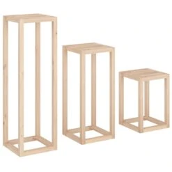 VIDAXL Ensemble De Supports Pour Plantes 3 Pcs Bois De Pin Massif 13 VIDAXL Ensemble De Supports Pour Plantes 3 Pcs Bois De Pin Massif -Jardinage Fournitures Soldes 64798cbdd157b2.65238873