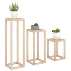 VIDAXL Ensemble De Supports Pour Plantes 3 Pcs Bois De Pin Massif 12 VIDAXL Ensemble De Supports Pour Plantes 3 Pcs Bois De Pin Massif -Jardinage Fournitures Soldes 64798cbddc5754.43290537