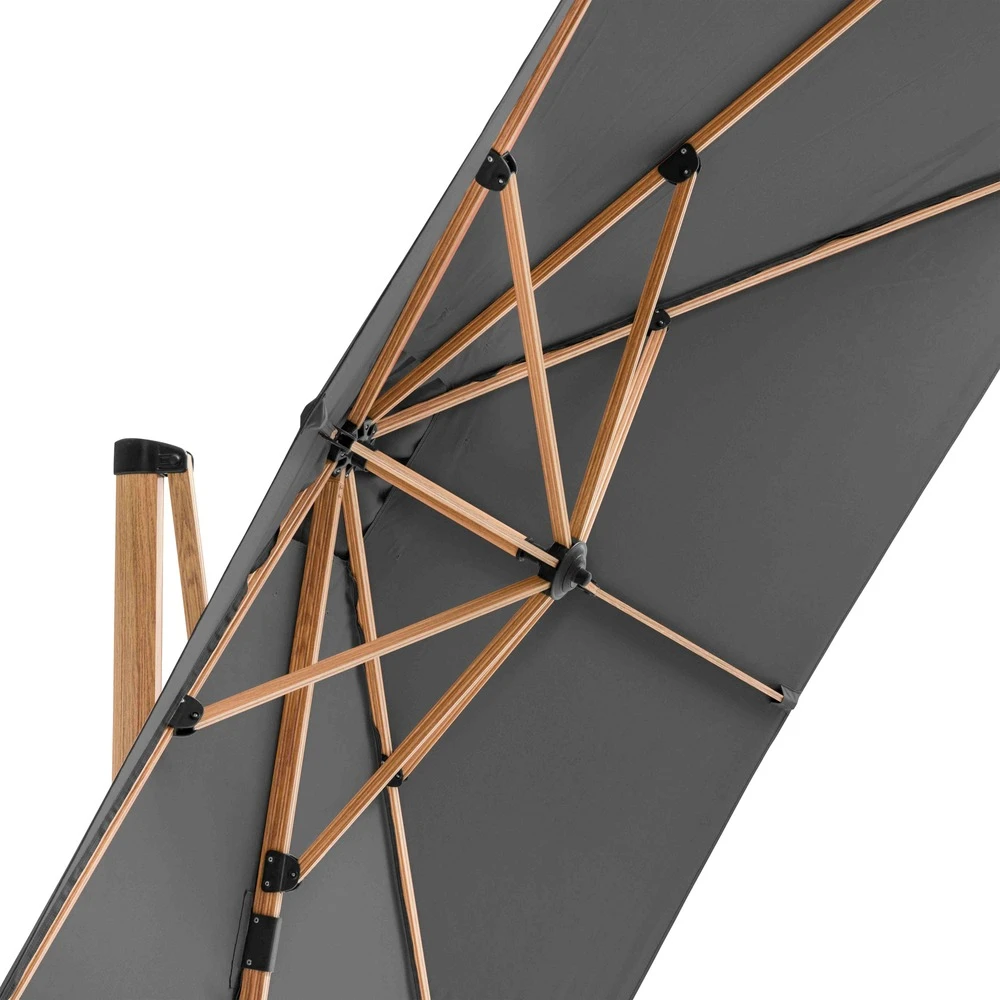 Parasol Déporté 3x3m Et 4 Dalles à Remplir Effet Bois Gris 8 Parasol Déporté 3x3m Et 4 Dalles à Remplir Effet Bois Gris – Image 6