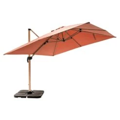 Parasol Déporté 3x3m Et 4 Dalles à Remplir Effet Bois Argile -Jardinage Fournitures Soldes 647ecfd7ccae00.90640063