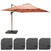 Parasol Déporté 3x3m Et 4 Dalles à Remplir Effet Bois Argile -Jardinage Fournitures Soldes 647ecfd7d9a701.01406570