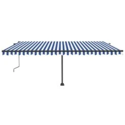 VIDAXL Auvent Automatique Sur Pied 500x350 Cm Bleu/blanc -Jardinage Fournitures Soldes 6480d1d8a9c9f3.67852278