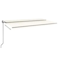 VIDAXL Auvent Automatique Avec Capteur De Vent Et Led 600x350 Cm Crème -Jardinage Fournitures Soldes 6480d1eef278e5.29587629