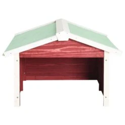 VIDAXL Garage De Tondeuse à Gazon 72x87x50 Cm Rouge Et Blanc Sapin -Jardinage Fournitures Soldes 6480d34c4eb067.03327329